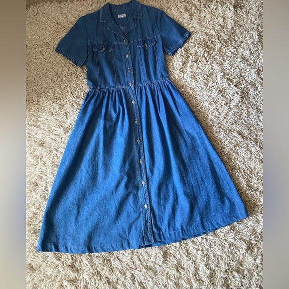 Studio Wear Vintage Denim A-line Women’s Dress, size M - Picture 5 of 11